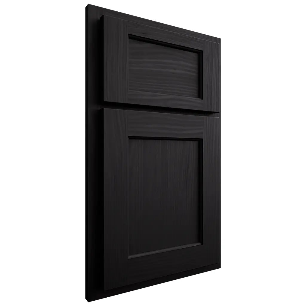 Shiloh Cabinetry Partial Overlay Square Flat White Oak Plain Cut Ink Door
