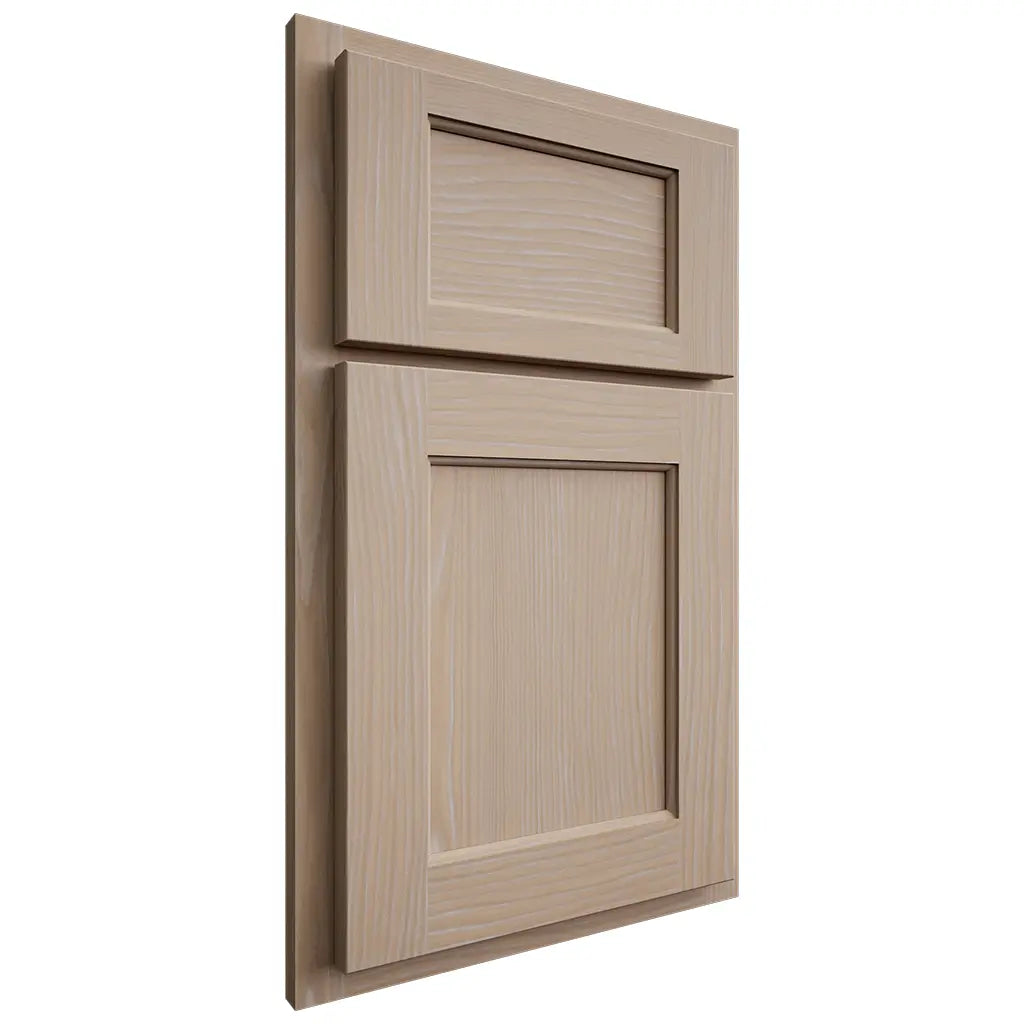 Shiloh Cabinetry Partial Overlay Square Flat White Oak Plain Cut Straw Door