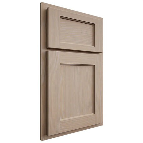 Shiloh Cabinetry Partial Overlay Square Flat White Oak Plain Cut Straw Door