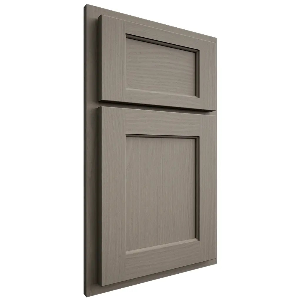 Shiloh Cabinetry Partial Overlay Square Flat White Oak Plain Cut Thyme Door