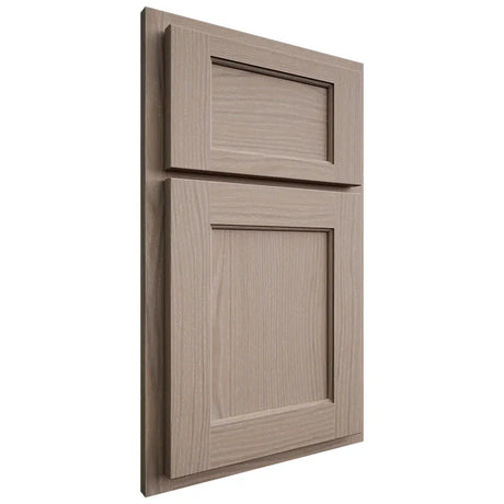Shiloh Cabinetry Partial Overlay Square Flat White Oak Plain Cut Whitewash Door