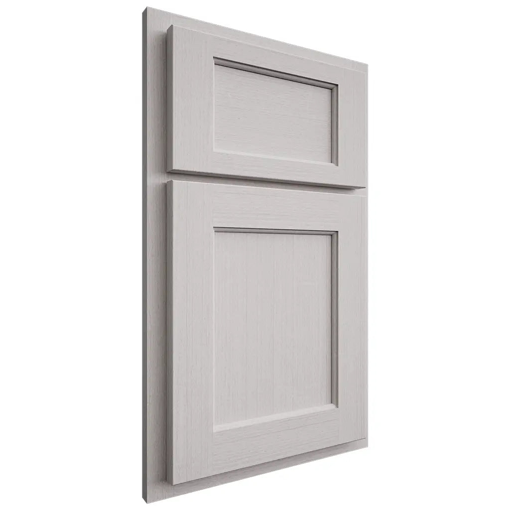 Shiloh Cabinetry Partial Overlay Square Flat White Oak Quarter Sawn Cotton Door