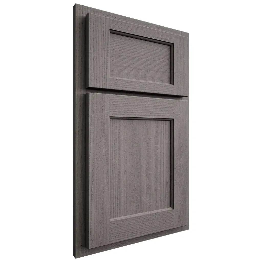 Shiloh Cabinetry Partial Overlay Square Flat White Oak Quarter Sawn Flagstone Door