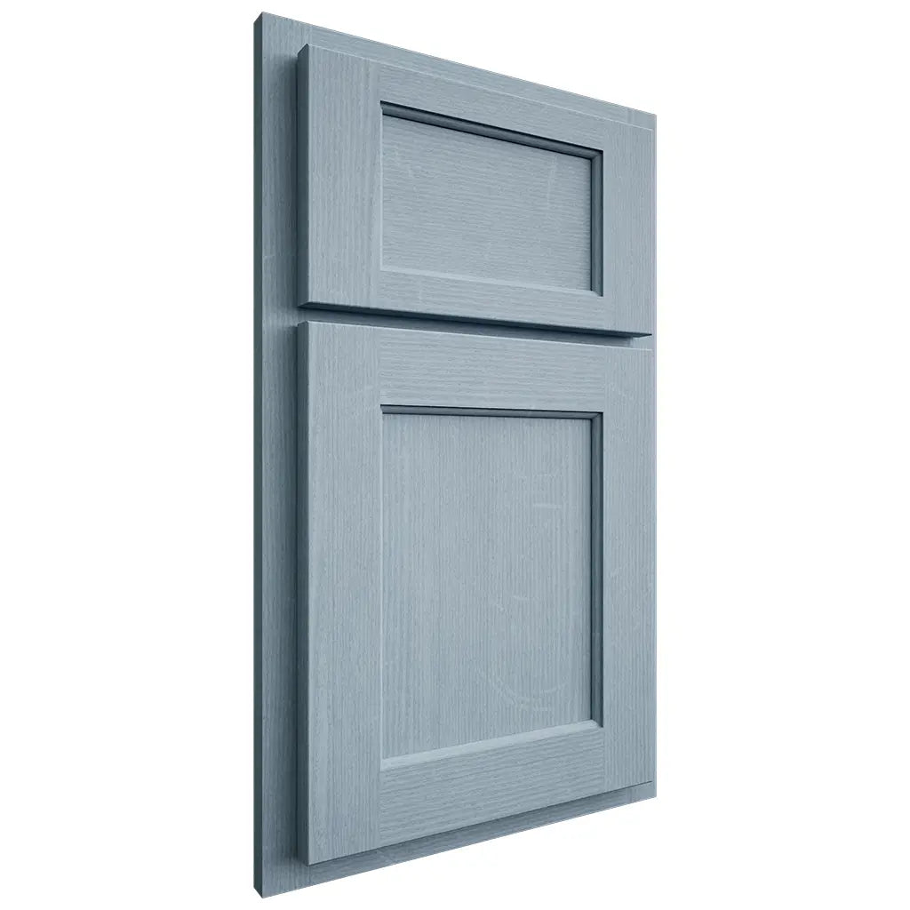 Shiloh Cabinetry Partial Overlay Square Flat White Oak Quarter Sawn Sky Door