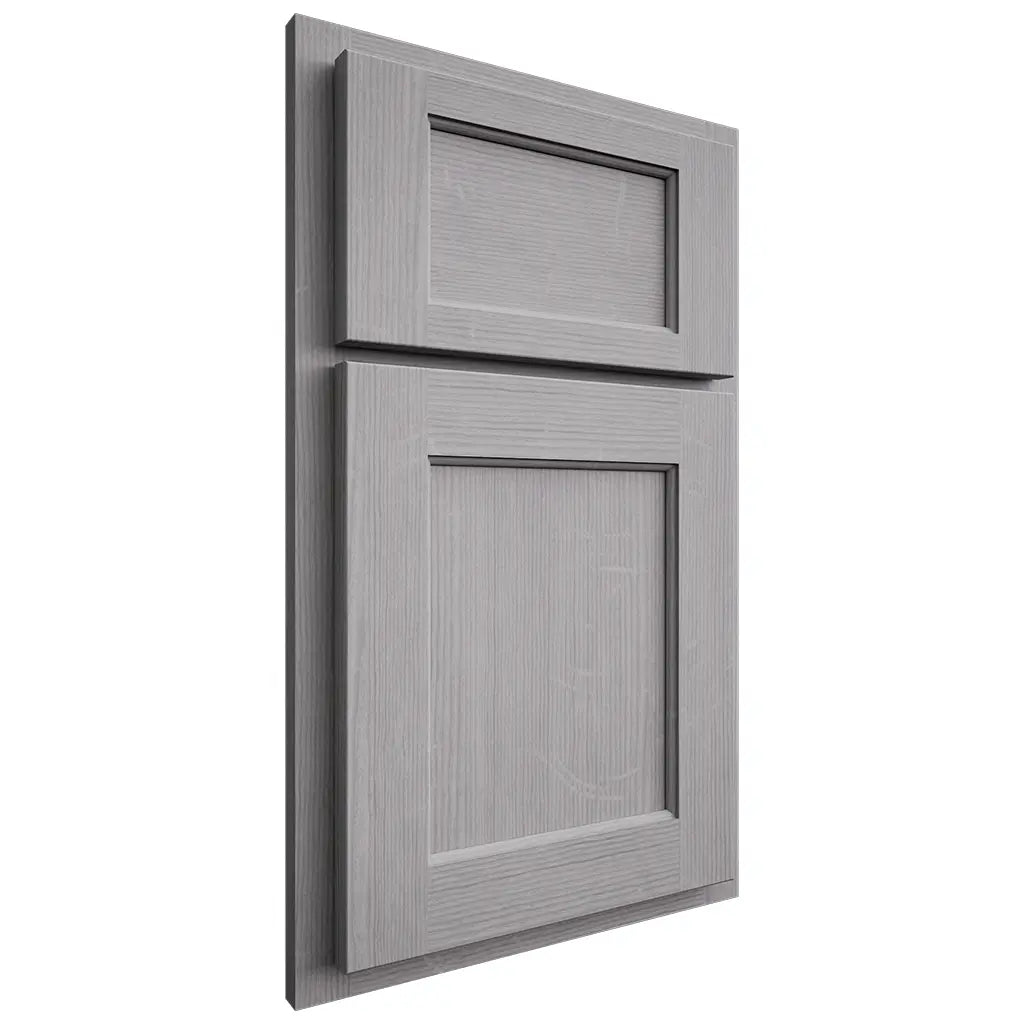 Shiloh Cabinetry Partial Overlay Square Flat White Oak Quarter Sawn Stratus Door