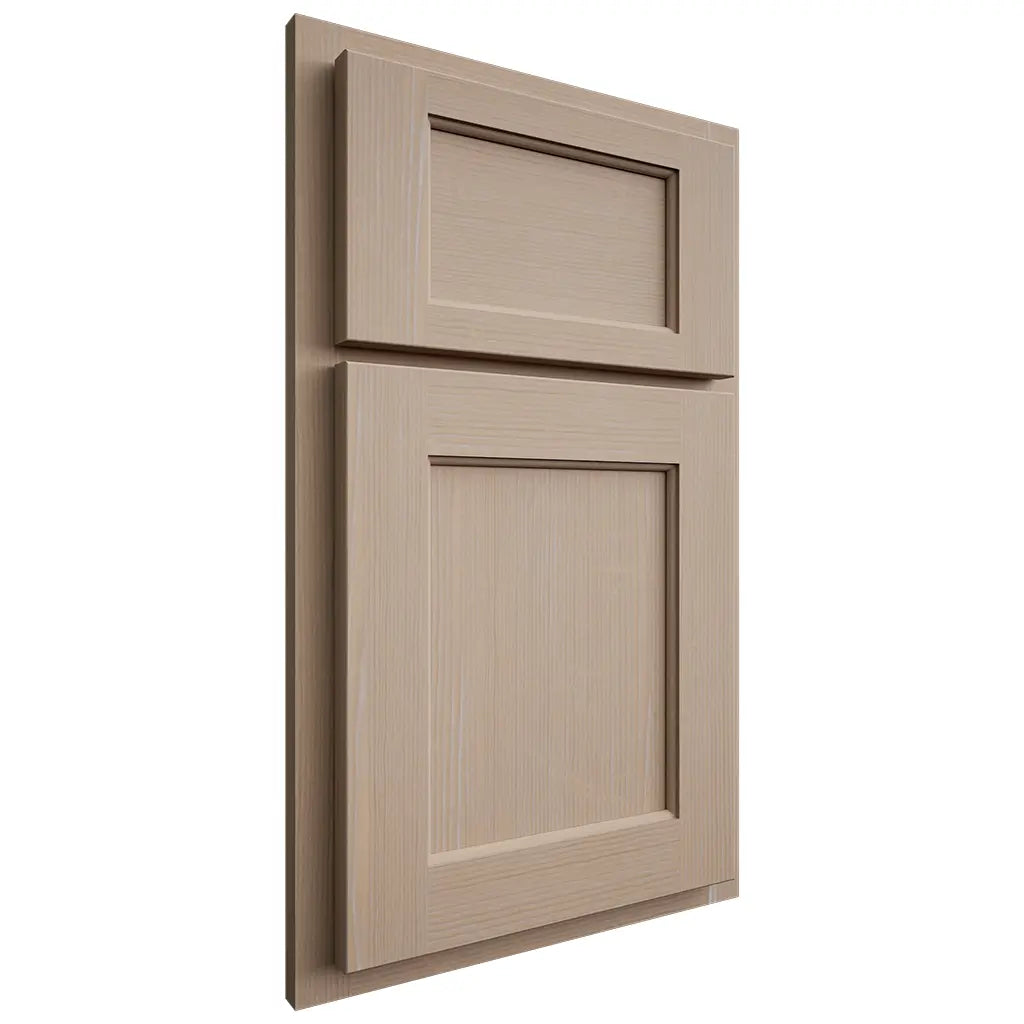 Shiloh Cabinetry Partial Overlay Square Flat White Oak Quarter Sawn Straw Door