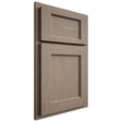 Shiloh Cabinetry Partial Overlay Square Flat White Oak Rift Cut Almond Door
