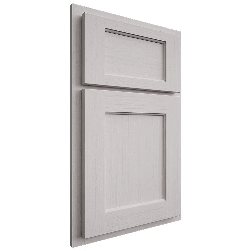 Shiloh Cabinetry Partial Overlay Square Flat White Oak Rift Cut Cotton Door