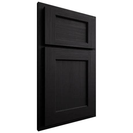 Shiloh Cabinetry Partial Overlay Square Flat White Oak Rift Cut Ink Door