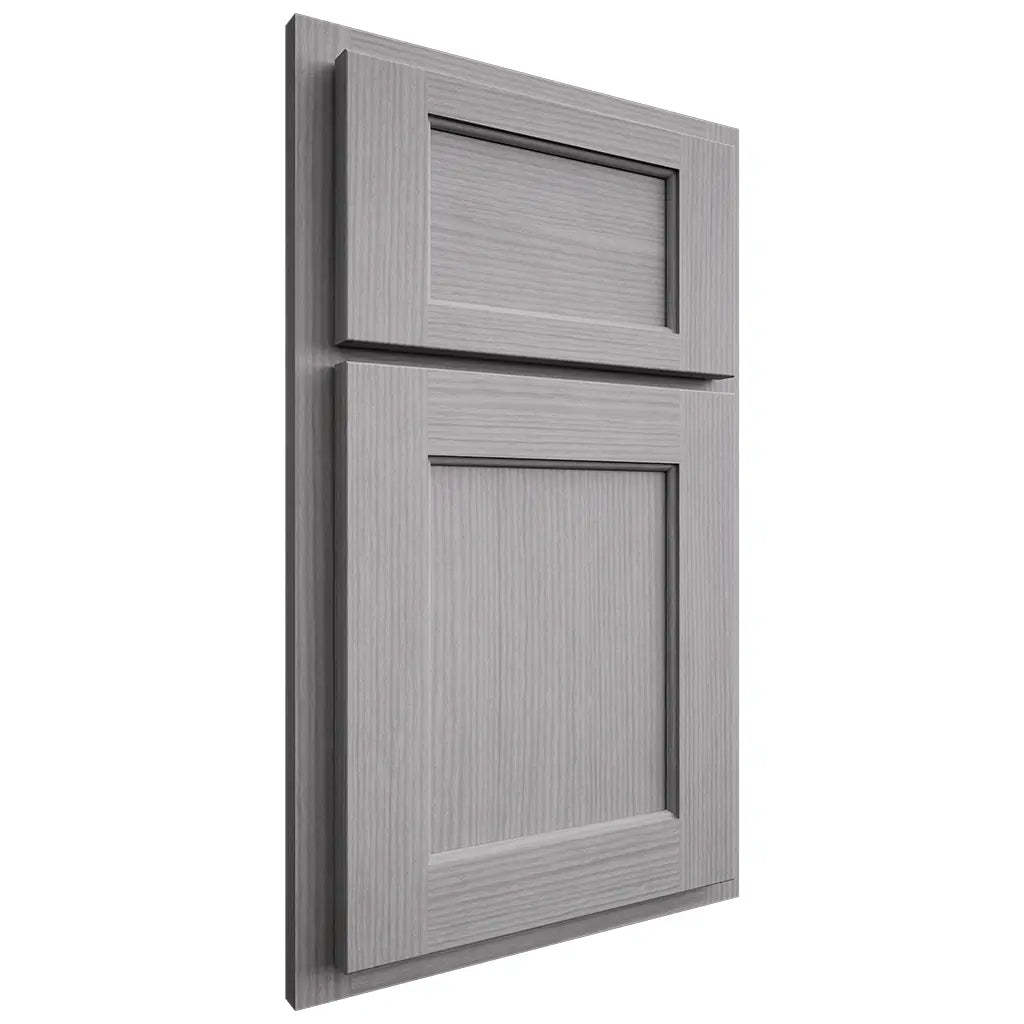 Shiloh Cabinetry Partial Overlay Square Flat White Oak Rift Cut Stratus Door