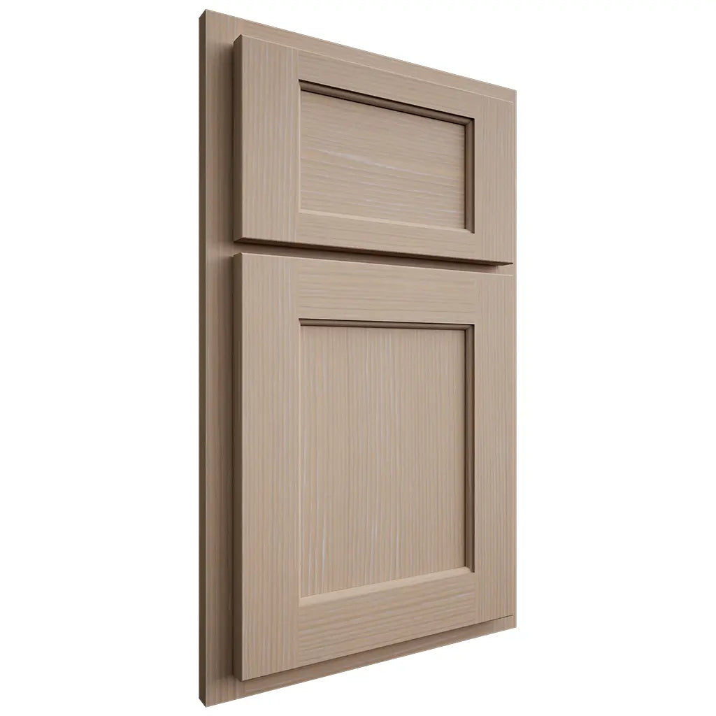 Shiloh Cabinetry Partial Overlay Square Flat White Oak Rift Cut Straw Door