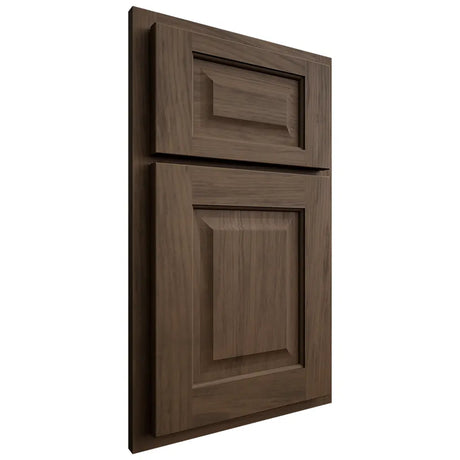 Shiloh Cabinetry Partial Overlay Square Raised Alder Plain Cut Caviar Door