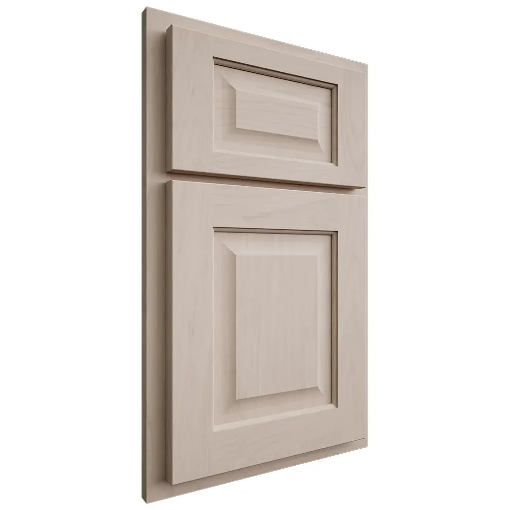 Shiloh Cabinetry Partial Overlay Square Raised Alder Plain Cut White Sands Door