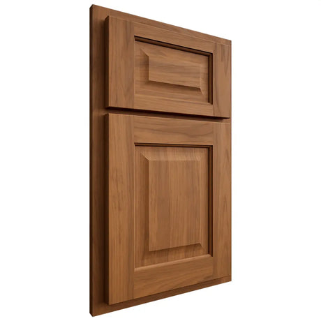 Shiloh Cabinetry Partial Overlay Square Raised Hickory Plain Cut Chestnut Door