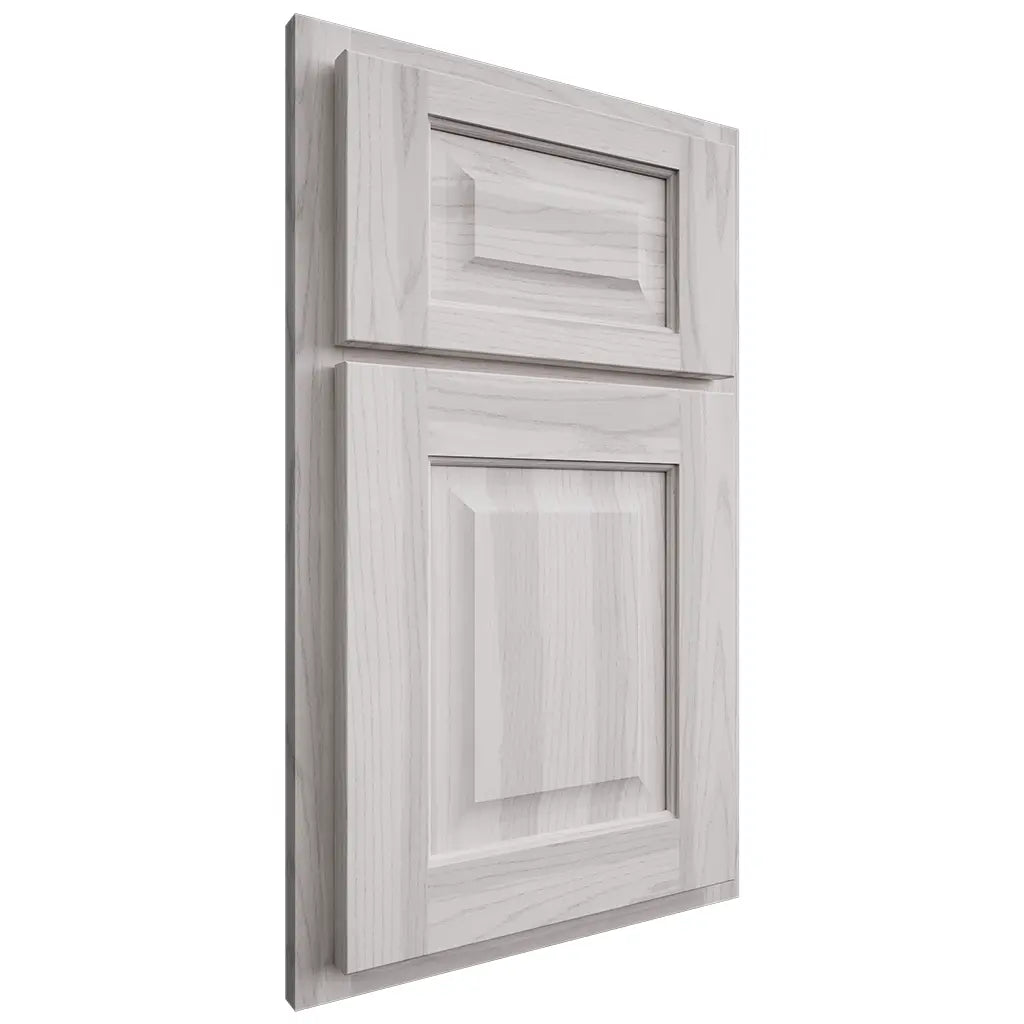 Shiloh Cabinetry Partial Overlay Square Raised Hickory Plain Cut Cotton Door