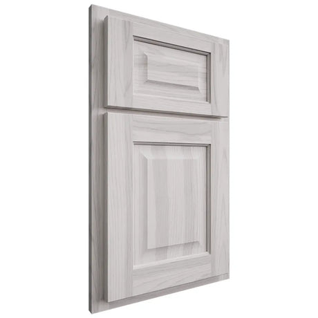 Shiloh Cabinetry Partial Overlay Square Raised Hickory Plain Cut Cotton Door