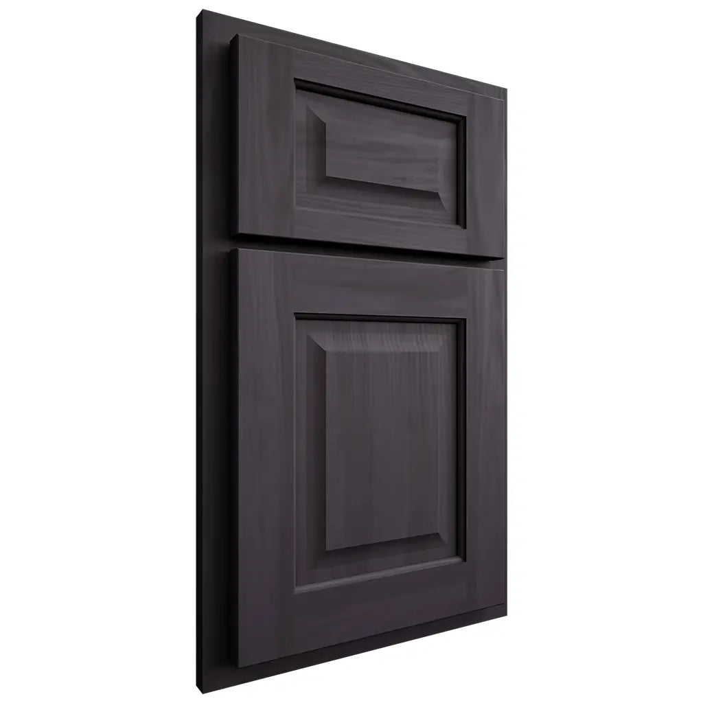 Shiloh Cabinetry Partial Overlay Square Raised Hickory Plain Cut Harbor Door
