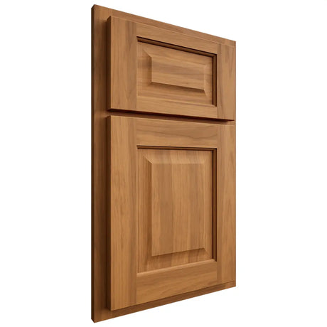 Shiloh Cabinetry Partial Overlay Square Raised Hickory Plain Cut Medium Door