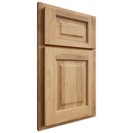 Shiloh Cabinetry Partial Overlay Square Raised Hickory Plain Cut Natural Door