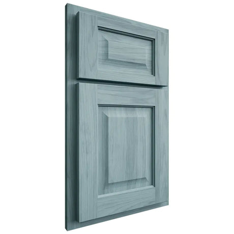 Shiloh Cabinetry Partial Overlay Square Raised Hickory Plain Cut Sky Door