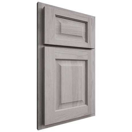 Shiloh Cabinetry Partial Overlay Square Raised Hickory Plain Cut Stratus Door