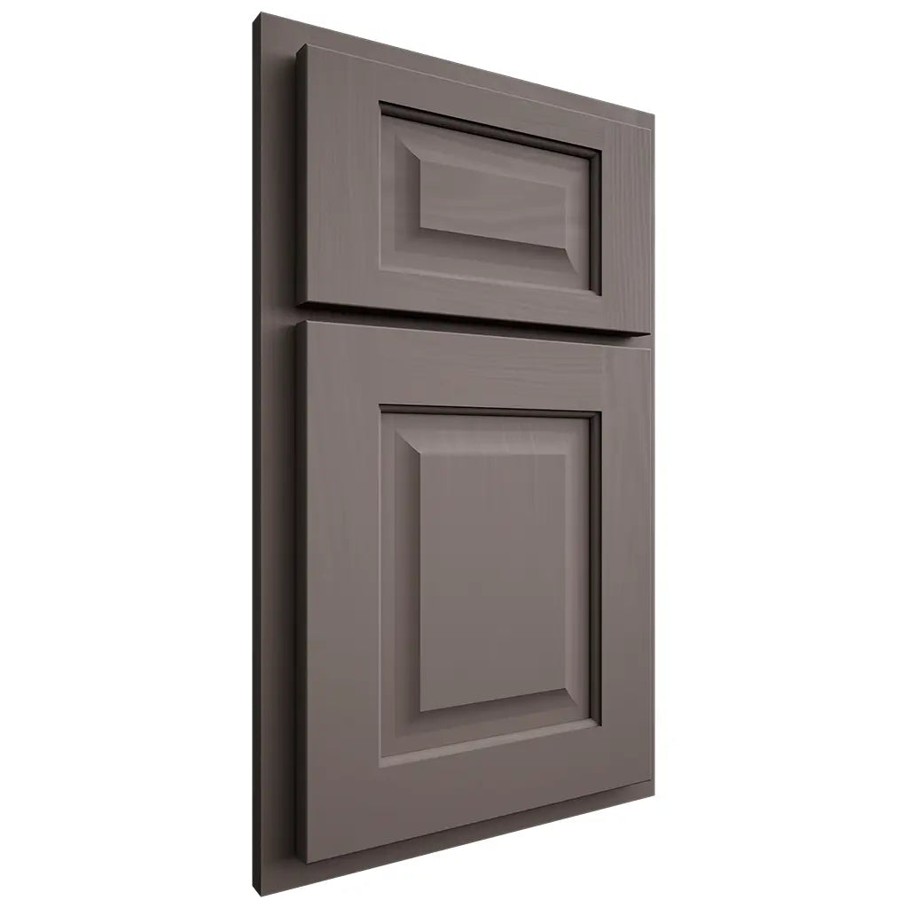 Shiloh Cabinetry Partial Overlay Square Raised Poplar Plain Cut Heatherstone Door