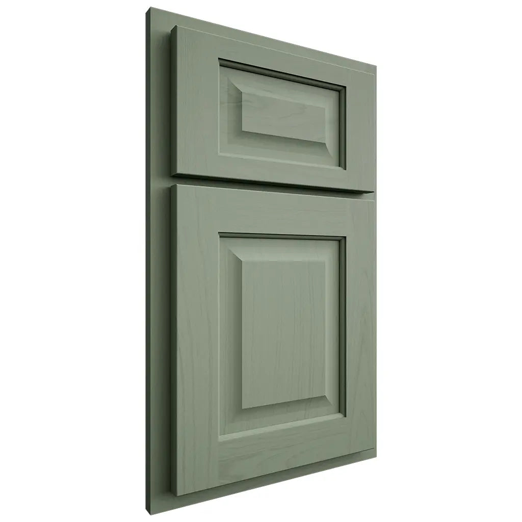 Shiloh Cabinetry Partial Overlay Square Raised Poplar Plain Cut Moss Door