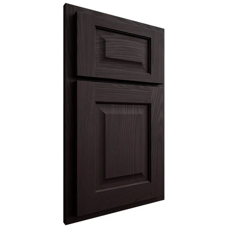 Shiloh Cabinetry Partial Overlay Square Raised Red Oak Plain Cut Espresso Door