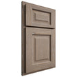 Shiloh Cabinetry Partial Overlay Square Raised White Oak Plain Cut Almond Door