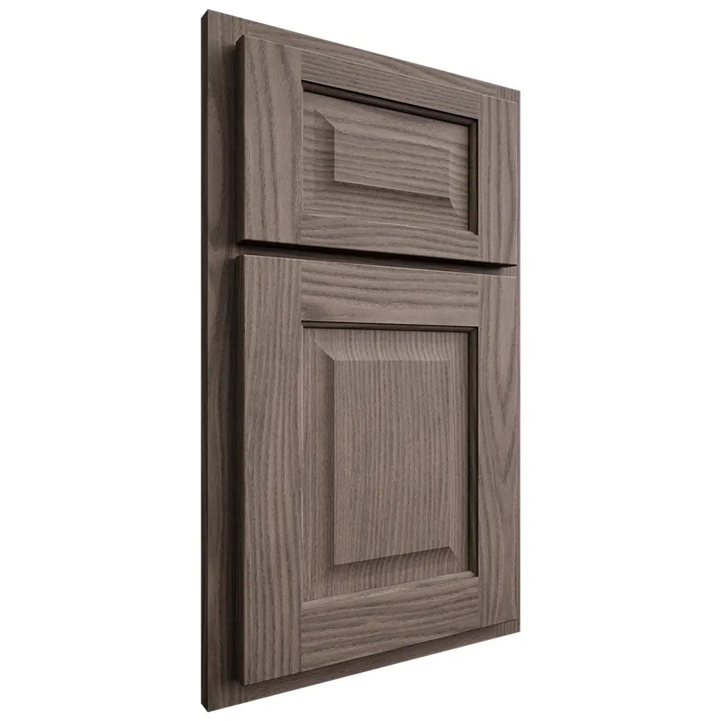 Shiloh Cabinetry Partial Overlay Square Raised White Oak Plain Cut Clay Door