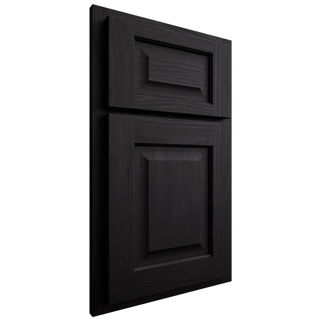 Shiloh Cabinetry Partial Overlay Square Raised White Oak Plain Cut Ink Door