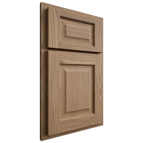 Shiloh Cabinetry Partial Overlay Square Raised White Oak Plain Cut Natural Door