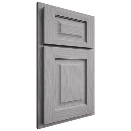 Shiloh Cabinetry Partial Overlay Square Raised White Oak Plain Cut Stratus Door