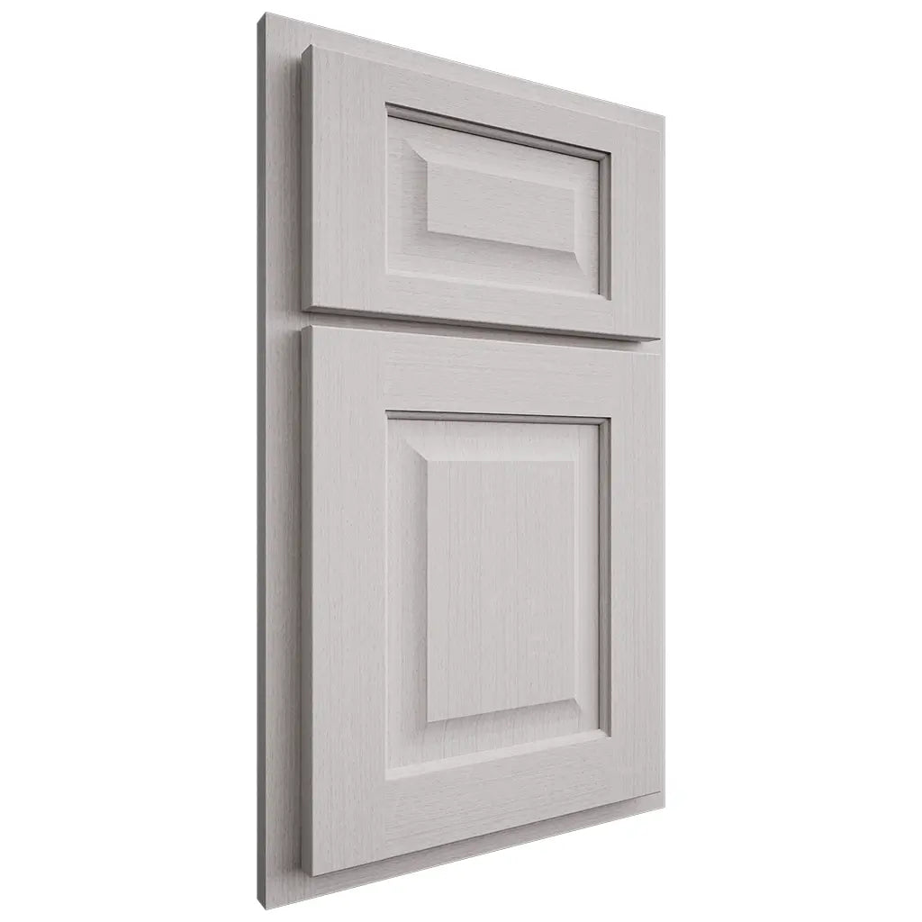 Shiloh Cabinetry Partial Overlay Square Raised White Oak Quarter Sawn Cotton Door
