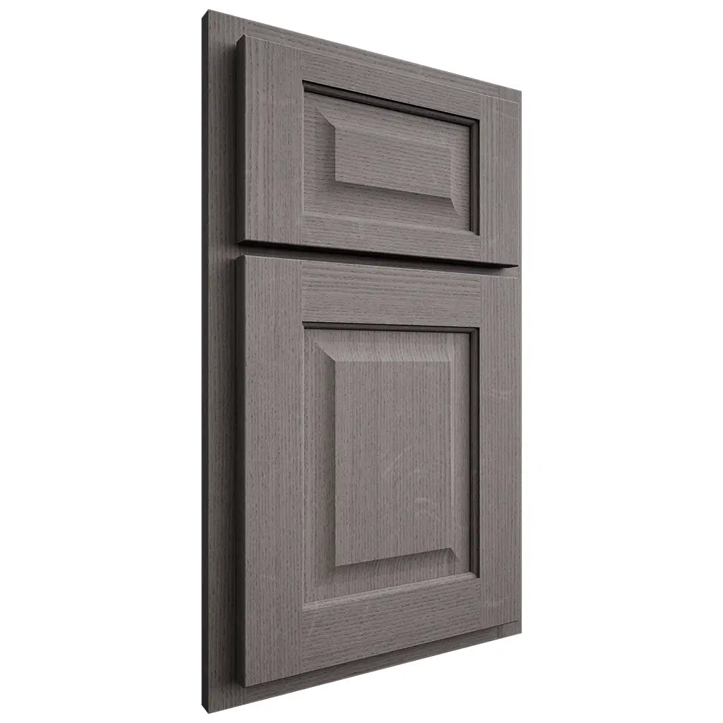 Shiloh Cabinetry Partial Overlay Square Raised White Oak Quarter Sawn Flagstone Door
