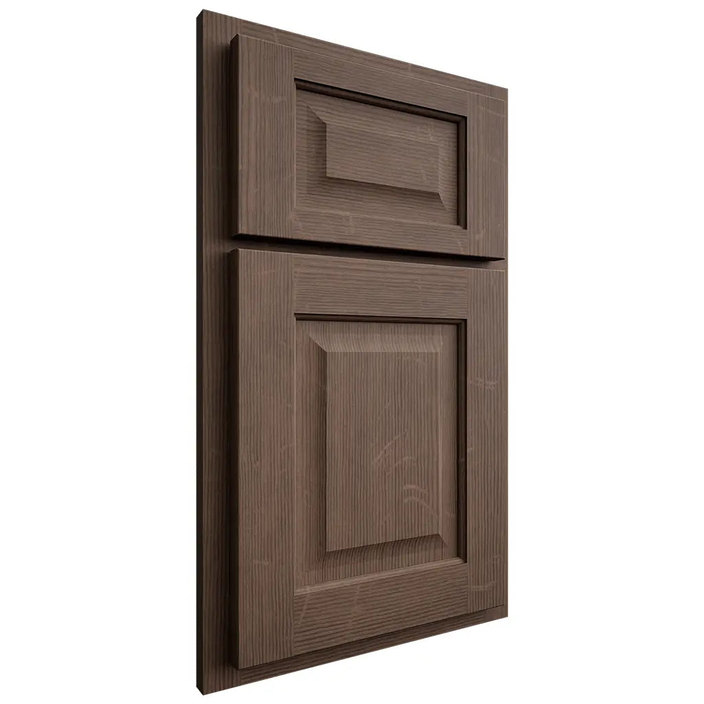 Shiloh Cabinetry Partial Overlay Square Raised White Oak Quarter Sawn Mineral Door