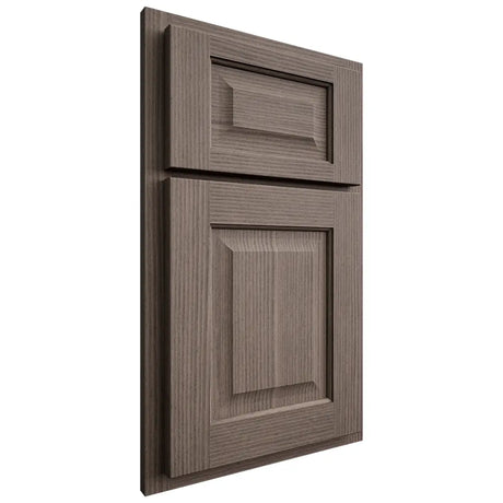 Shiloh Cabinetry Partial Overlay Square Raised White Oak Rift Cut Clay Door