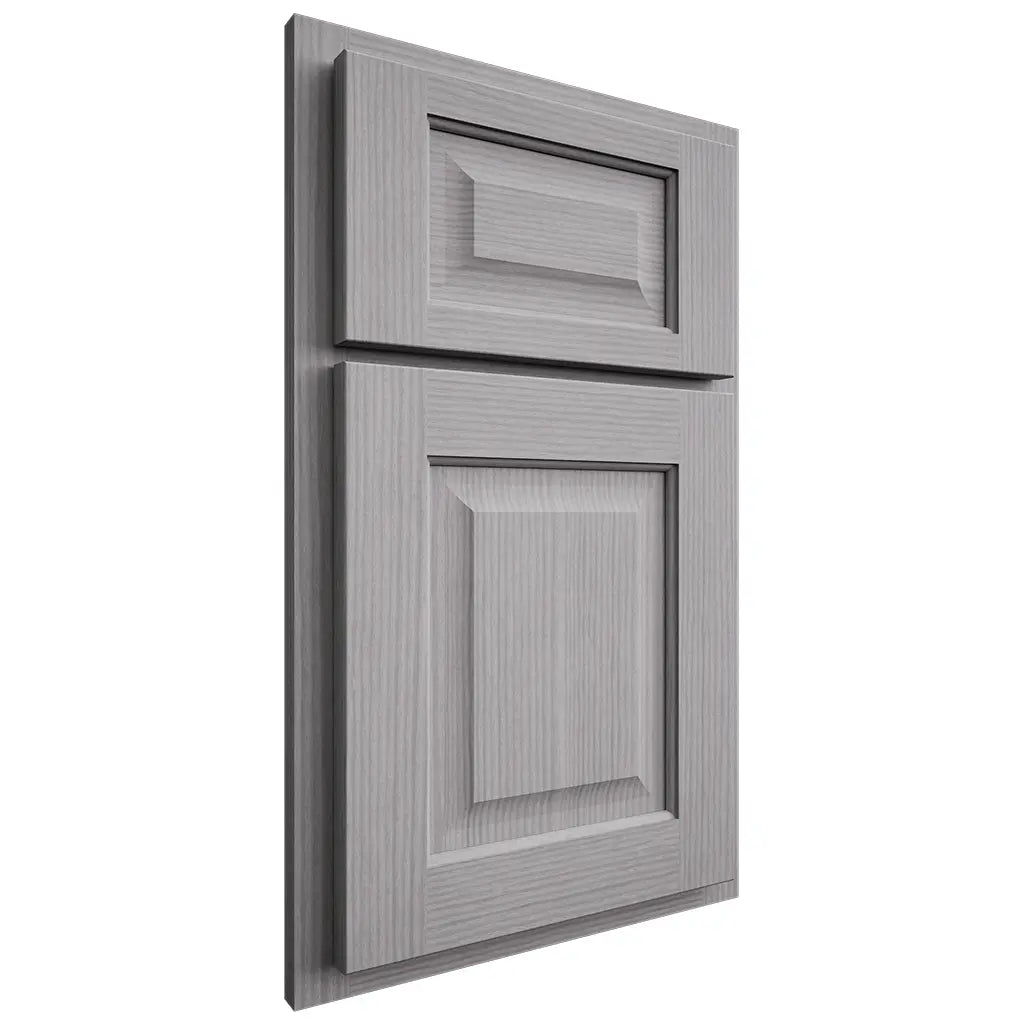 Shiloh Cabinetry Partial Overlay Square Raised White Oak Rift Cut Stratus Door