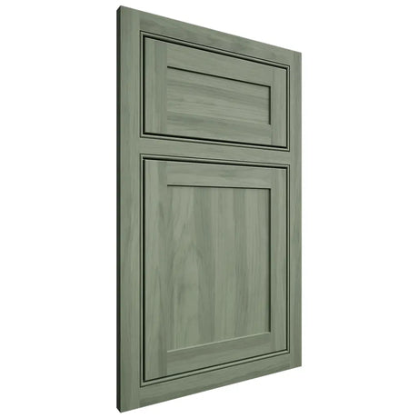Shiloh Cabinetry Partial Overlay Statesville Hickory Plain Cut Moss Door