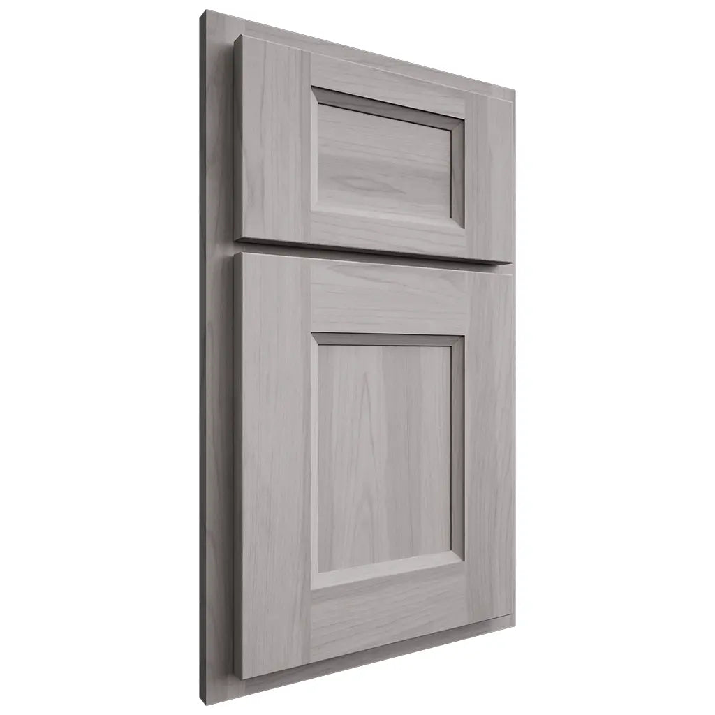 Shiloh Cabinetry Partial Overlay Statesville Hickory Plain Cut Stratus Door