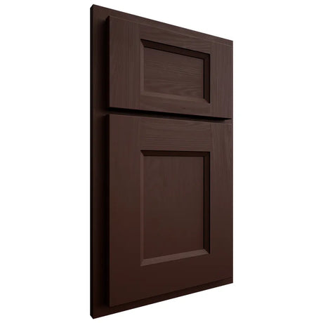 Shiloh Cabinetry Partial Overlay Statesville Maple Plain Cut Cocoa Door