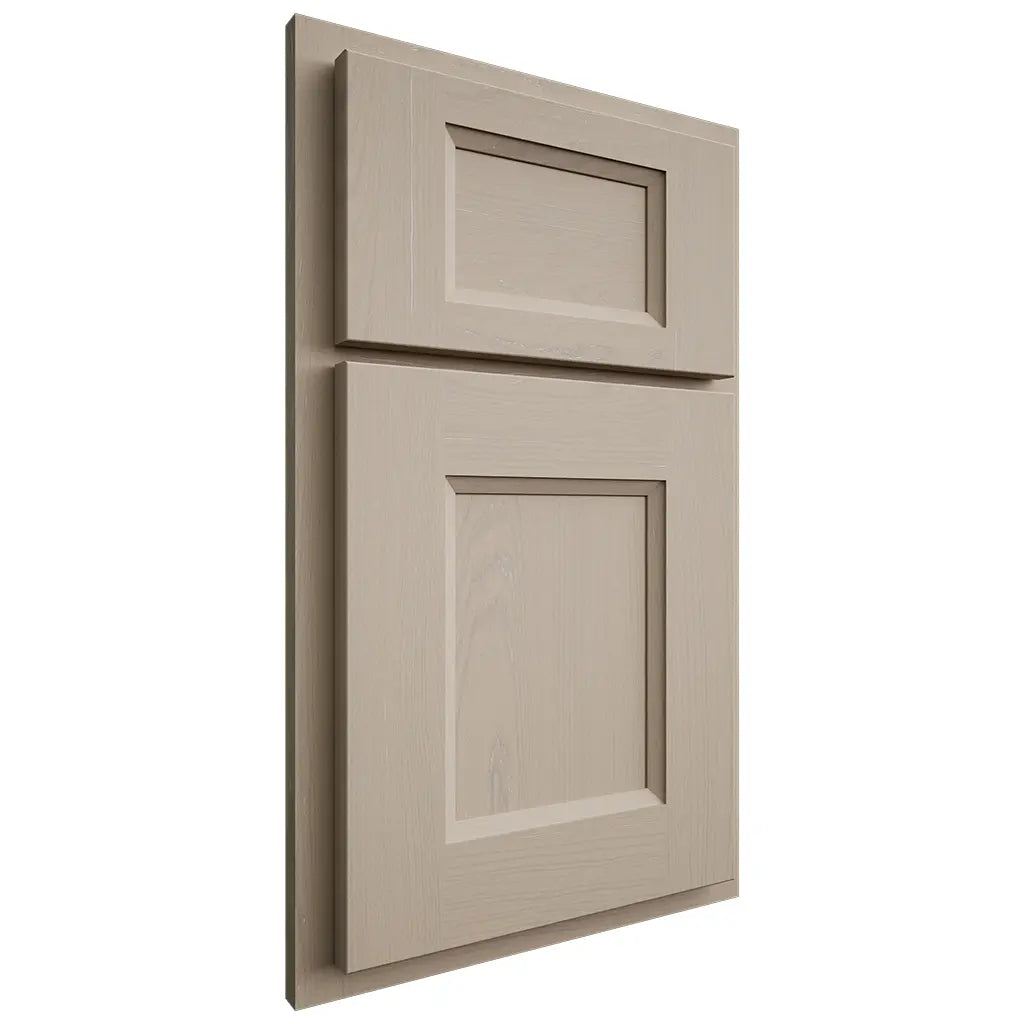 Shiloh Cabinetry Partial Overlay Statesville Maple Plain Cut Pebble Door