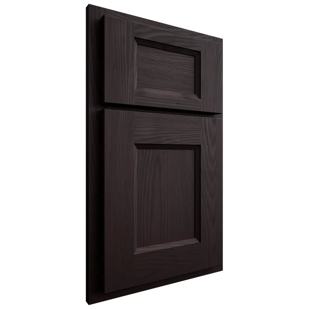 Shiloh Cabinetry Partial Overlay Statesville Red Oak Plain Cut Espresso Door