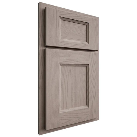 Shiloh Cabinetry Partial Overlay Statesville Red Oak Plain Cut Sterling Door