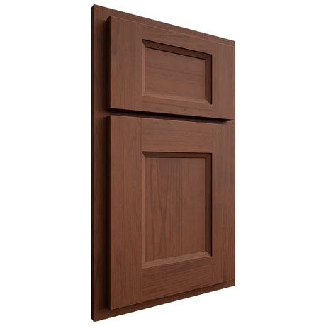 Shiloh Cabinetry Partial Overlay Statesville Walnut Plain Cut Rye Door