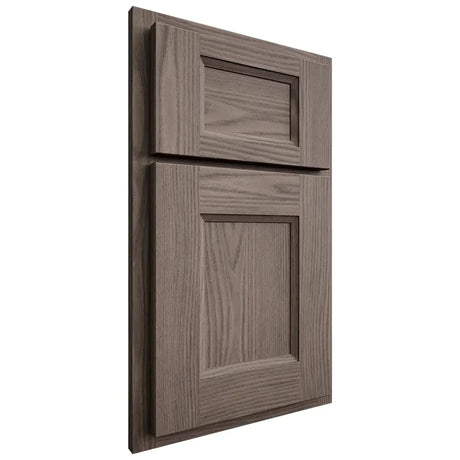 Shiloh Cabinetry Partial Overlay Statesville White Oak Plain Cut Clay Door