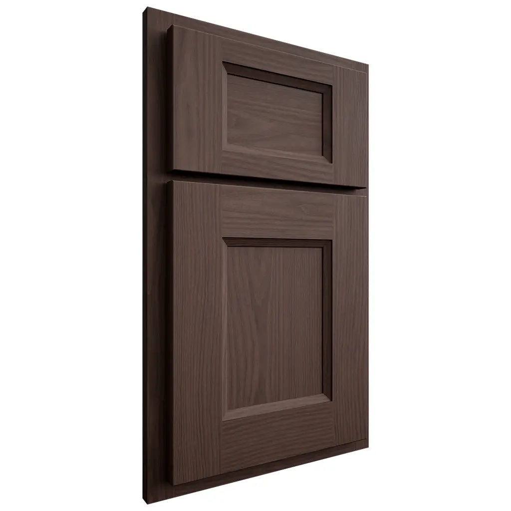 Shiloh Cabinetry Partial Overlay Statesville White Oak Plain Cut Dusk Door