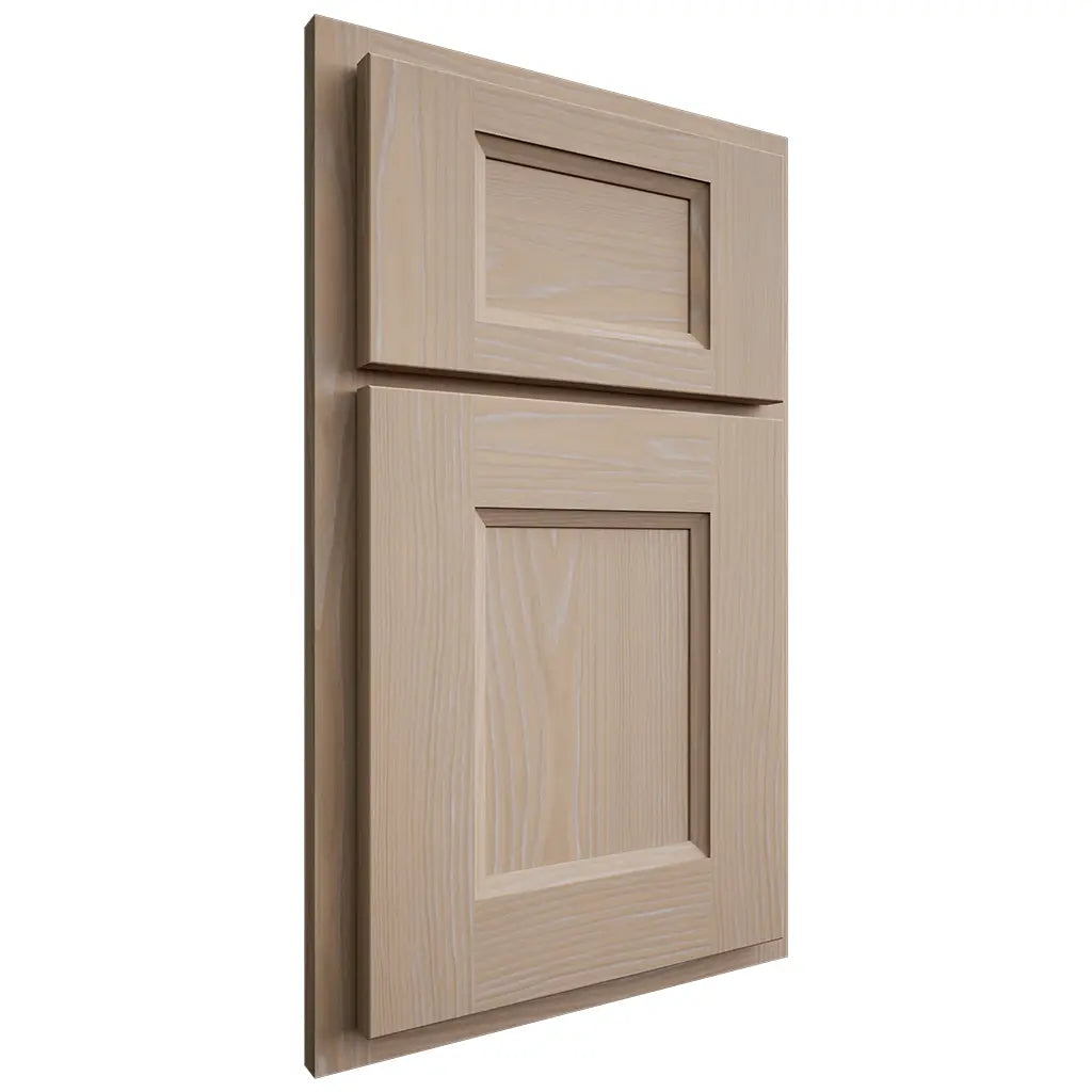 Shiloh Cabinetry Partial Overlay Statesville White Oak Plain Cut Straw Door
