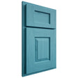 Shiloh Cabinetry Partial Overlay Summit Alder Plain Cut Aqua Door