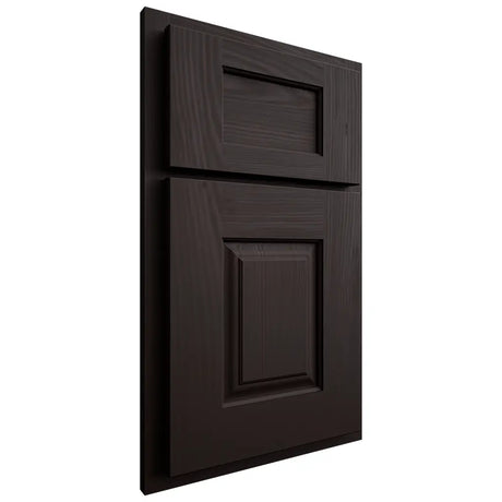 Shiloh Cabinetry Partial Overlay Summit Alder Plain Cut Espresso Door
